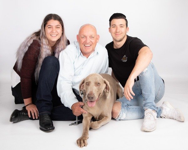Family Photos with a dog pets