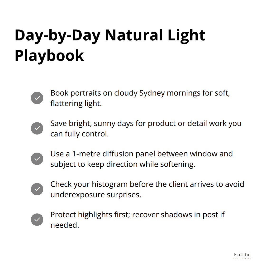 Bright Photography Studio Sydney: Maximizing Light And Space 5 Quick actions to manage natural light across different Sydney conditions - Bright photography studio Sydney