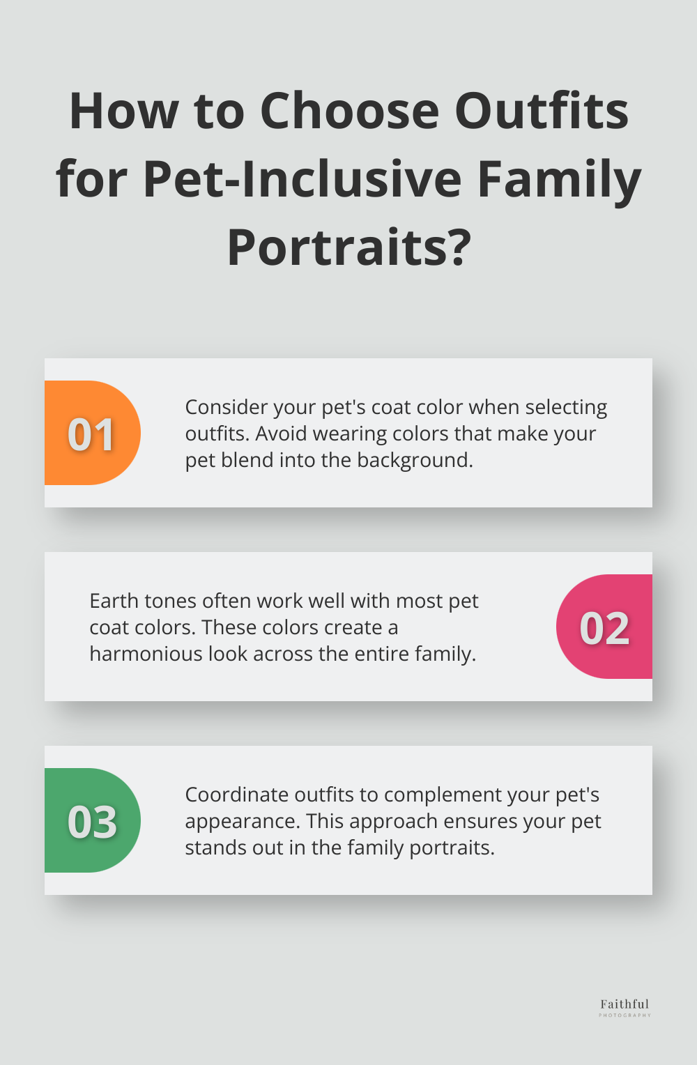 Infographic: How to Choose Outfits for Pet-Inclusive Family Portraits? - family portraits with dog