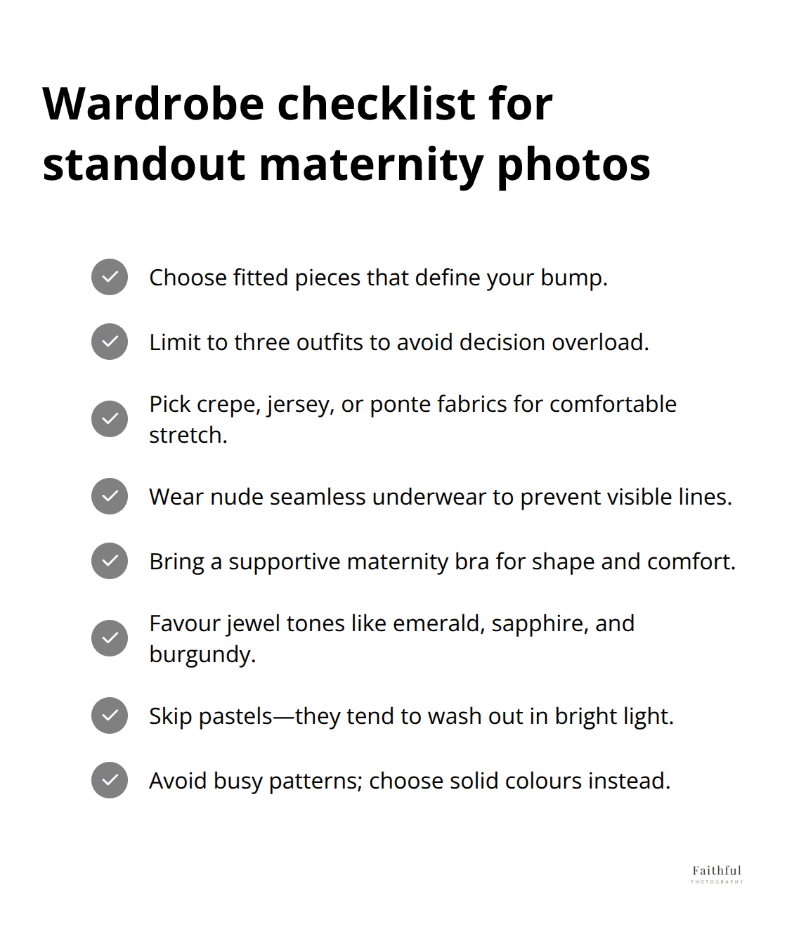 Essential clothing choices for flattering maternity portraits - pregnancy photography shoot